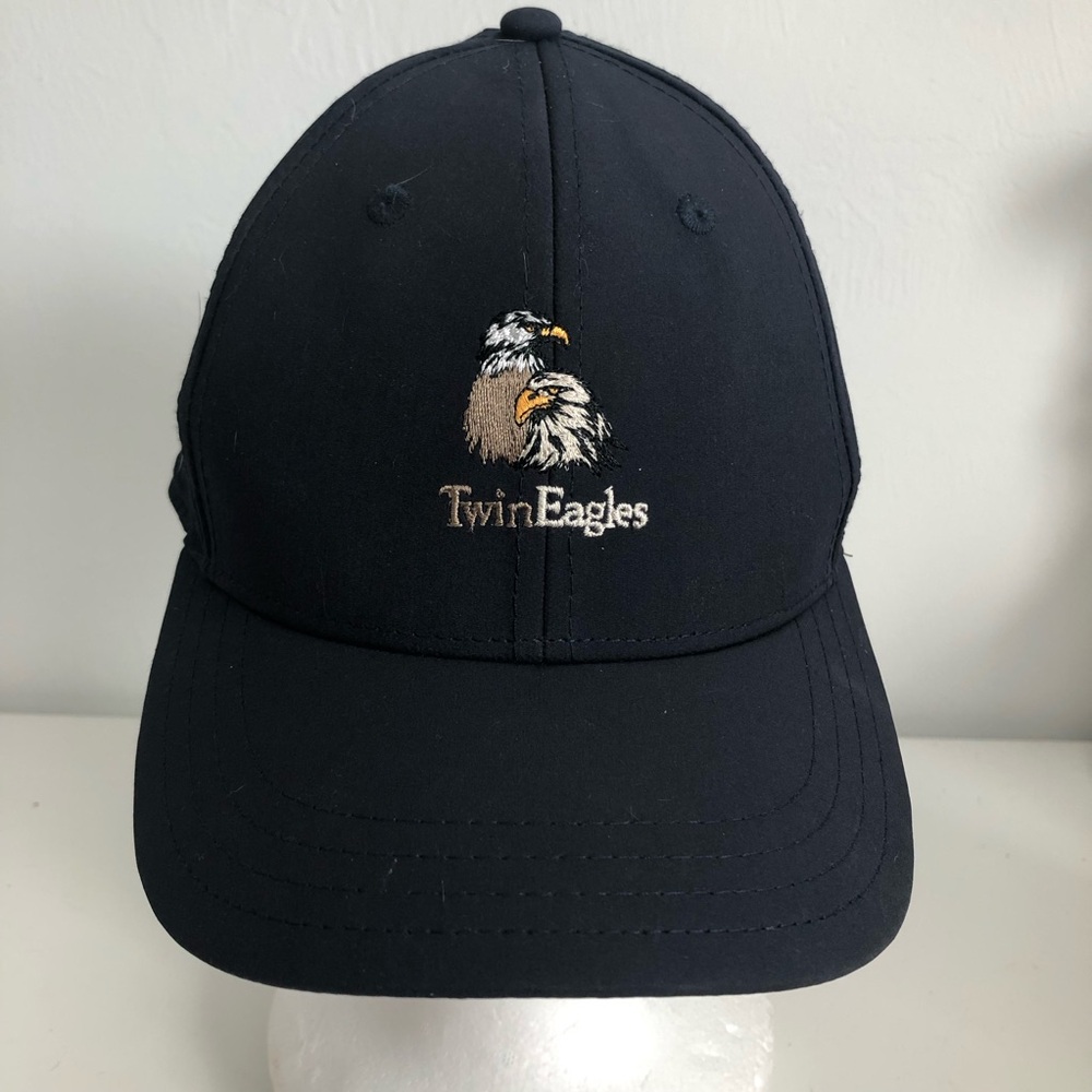 Pukka Twin Eagles Navy Blue Embroidered Logo Hat